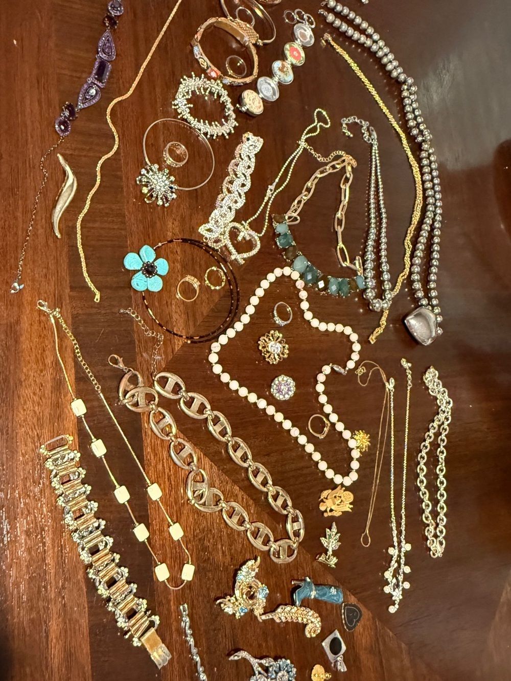 Elegant Gold and Silver Mixed Women's Necklaces  bracelets  rings  Lot